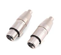 ChenQuanSarl-2 Pièces Xlr Vers Adaptateur Xlr 3 Broches Femelle Vers Femelle Audio Microphone Connecteur Micro