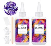 Chenquansarl-200ml Huile De Silicone, Transparent Huile Silicone Pour Pouring Peinture Acrylique, Pour De Belles Cellules, Ne Jaunit Pas, Médium De Lis , Parfait Pour La Peinture Fluide Et Coulées