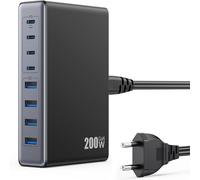 ChenQuanSarl-200W Chargeur Usb C Multiple, 8-Port Gan Iii Pr Usb C Chargeur Rapide Qc4.0+Pd 65W Chargeur Usb C Pour Ordinateur Portable Alimentation Adaptateur Pour Macbook Pro/Air, Iphone, Samsung G