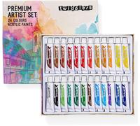 Chenquansarl-24 Couleurs De Peinture Acrylique Riches En Pigments (12ml/Tube) - Kit De Peinture Pour Artistes, Professionnels & Débutants