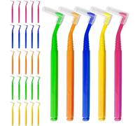 Chenquansarl-25pcs S Interdentaires, S Dentaires Pour Interdentaire Entre Les Dents Et Les Gencives, À Interstices Avec Poignée Antidérapante, Entretien Orthodontique Universel