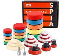 Chenquansarl-29 Pièces 25mm 50mm 80mm Polis Pad Éponge De Polis Éponge Polir Kit Pour Avec M14 Foret Pour Voiture Ponçage Polis Pour Ro/Da Double Action Polisseuse