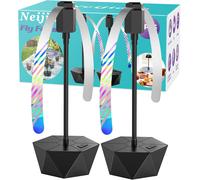 ChenQuanSarl-2Pcs Anti Mouche Ventilateur De Table, Anti Moucherons Plié Et Suspendu, Ventilateur Anti Moustique Exterieur Par Usb Ou Batterie, Repulsif Puissant Pour Cuisine,Bbq, Fêtes (Noir,2Pc)