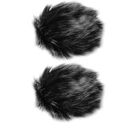 ChenQuanSarl-2Pcs Bonnette Anti-Vent Pour Microphone Couvercle De Filtres Anti-Pop Compatible Avec Tascam X6 X8 (Laine À Picots Noir Et Blanc)