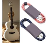 ChenQuanSarl-2Pcs Cable Jack Guitare, Fil D'Instrument Audio Sans Bruit, Câble Guitare D'Instrument, Câble Amplificateur Guitare, Pour Boîtier Électrique, Guitare, Guitare Électrique Basse, Clavier (