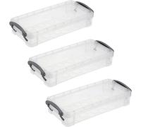 Chenquansarl-3 Pièces Boîtes À Crayons En Plastique Avec Couvercle, Boîte De Rangement À Crayons Empilables, Boîte À Pinceaux En Plastique, Pour Fournitures De Bureau Boîte De Rangement Pour Papeteri