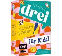 ChenQuanSarl-34316 Jeu De Cartes Nommez Trois, Déjà Fini Pour Les Enfants, Le Jeu De Mots Rapide Avec Plus De 120 Catégories Amusantes À Partir De 6 Ans, Jaune