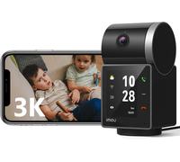 ChenQuanSarl-3K(5Mp) Caméra Surveillance Wifi Intérieure Sans Fil 360° Avec Screne 2,4 Pouces, Appel D'Une Seule Touche, Ai Détection Humaine/Animale, Suivi Intelligent, Audio Bidirectionnel, Vision