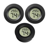 ChenQuanSarl-3Pcs Mini Thermomètre Hygromètre, Température Lcd Numérique Humidité Compteur Jauge D'Humidité Intérieure Humidificateur-Hygromètre Pour Déshumidificateurs Serre Sous-Sol Salle De Bébé