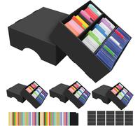 Chenquansarl-4 Pcs Boîte Rangement Carte Pour 9360 Cartes, Boîtes De Rangement Pour Cartes À Collectionner, Card Deck Box Tcg, Compatible Avec Mtg, Yu Gi Oh Et Cartes De Sport, Inclut 48 Div Urs De C