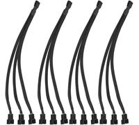ChenQuanSarl-4 Pièces Câble De Ventilateur D'Ordinateur, Câble De Répartiteur Noir Fan Splitter Cable Convertisseur 1 À 3 Pc 4-Pin Pwm Y Shaped Splitter Câble Concentrateur De Ventilateur