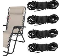 Chenquansarl-4 Pièces Cordon Élastique Universelle, Corde Élastique Remplacement, Zero Fil, Pour Transat Jardin Extérieur - Fauteuil Relax Jardin - Transat Cha Longue - Fauteuil