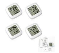 ChenQuanSarl-4 Pièces Mini Lcd Thermomètre Hygromètre,Moniteur De Température Et Humidimètre, Thermo Hygromètre Indicateur Du Niveau De Confort,Pour Maison, Chambre Bébé, Culture And Cave