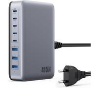 ChenQuanSarl-415W Chargeur Usb C, 8 Ports Chargeur Rapide Gan Iv Tech Multipr Usb Avec 5 C Et 3 A Sorties, Deux Pd 100W Pps Multiple Station De Charge Compatible Avec Macbook Pro/Air Laptop, Iphone,