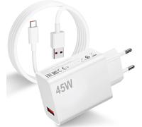 Chenquansarl-45w Chargeur Rapide Avec Cable Usb C 1m Pour Xiaomi Note 14 13 Pro, Adaptateur De Chargeur Rapide 45w Charge Turbo Cable Usb C Pour Xiaomi 14c 13c Note 14 13 12s 11s 10 9 Pro Poco X7 M4