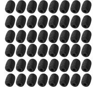 ChenQuanSarl-48 Pcs Bonnette Micro,Mousse Micro,Mousse Micro Casque,Mini Microphone Casque Pare-Br Mousse,Pour La Salle De Classe,Interviews D'Actualités,La Salle De Conférence,8 X 22 X 30Mm,Noir