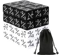 ChenQuanSarl-48 Pièces Compteurs De Dés De Jeton Token Dice D6 Avec Sacs De Rangement Compatible Avec Mtg, Ccg, Accessoire De Jeu De Cartes, 2 Couleurs