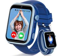 Chenquansarl-4g Montre Connectée Enfant, Smartwatch Enfant Avec Gps Et Téléphone, Appel Vidéo, Sos, Mode Classe, Whatsapp, Wifi, Ip68, Sim, Podomètre, Réveil, Montre Intelligente Garcon/Fille, Bleu