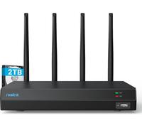 ChenQuanSarl-4K 12Ch Wifi Nvr Avec Wi-Fi 6, Hdd 2To Intégré, Wifi 2,4/5Ghz, Pour Caméras Wifi & Batterie (Sauf Caméras 4G), Pas De Ports Poe, Enregistrement 24/7 Kit Caméra De Surveillance, Rln12W