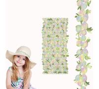 Chenquansarl-5 Yards/4.57 Mètres Fleurs Dentelle,Fleurs Galon Couture Dentelle Autocollante Ruban Vintage Bande De Dentelle,Pour Bricolage Couture Artisanat Fête De Mariage Décor Maison (Vert)