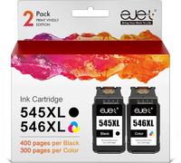 ChenQuanSarl-545 546 Xl Cartouches D'Encre Remplacement (Noir Couleur) Pour Canon 545-546 Xl Pg-545Xl Cl-546Xl Pour Pixma Mx495 Tr4550 Mg3050 Ts3150 Mg2950 Tr4551 Ts3151 Mg2450 Mg2500 Mg2550S Mg2555S