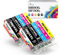 ChenQuanSarl-580Xxl 581Xxl Compatible Avec Cartouches Canon 580 581 Xxl Multipack, Pour Canon Pixma Ts8150 Ts8250 Ts6150 Ts6151 Tr8550 Tr7550 Ts8151 Ts9150(Pgbk Noir Cyan Magenta Jaune, 10-Pack)