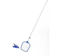 ChenQuanSarl-58195 Kit D'Entretien Pour Piscines Hors Sol 6 Pièces, Épu tte, Doseur Flottant, Thermomètre Flottant, Bandelettes De Test, Patch De Réparation, Manche Alu 203 Cm
