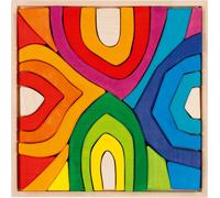 ChenQuanSarl-58471 Lot De 25 Blocs De Construction Quatre Saisons 33 X 33 X 3 Cm