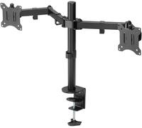 ChenQuanSarl-58529 Support Pour 2 Moniteurs Entre 17" Et 32" (43-81Cm) / Support De Moniteur Réglable En Hauteur Inclinable & Pivotant Pour Montage Sur Table/Vesa 75 X 75 & 100 X 100 Jusqu'À 8 Kg