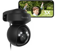 ChenQuanSarl-5Mp Ptz Caméra Surveillance Wifi Extérieure Zoom Optique 3X Suivi Automatique Détection Humaine Vision Nocturne Couleur 2,4Ghz 5Ghz Audio Bidirectionnel Cloud, E1 Outdoor Noir