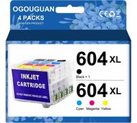 ChenQuanSarl-604Xl Cartouches D'Encre Rechargeables Avec Puces De Réinitialisation Automatique Compatibles Avec Imprimantes Xp2200 Xp2205 Xp3200 Xp3205 Xp4200 Xp4205 Wf2935 Wf2930 Wf2910 Wf2950