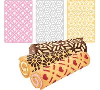 Chenquansarl-630138pochoirsdcoratifspourgteaux3picesgomtriquefleurscoeurdimensions24x36cmlignedelcia