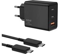 Chenquansarl-65w 3port Chargeur Rapide, Usb C Pr Pour Samsung Galaxy S24 Ultra/S24+/S24/S23 Ultra/S23/S22/S21/S20, A55/A54/A25/A15, Z Fold 6, Iphone Ipad Pro Air, Google Pixel Adaptateur Avec 2m 5a C