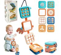 ChenQuanSarl-7 In 1 Jouet Montessori 1 An Et Plus, Jouet D'Apprentis Sensoriel Précoce Pour Bébé, Idéal De Cube D'Activité Pour Les Voyages En Avion Tout-Petit