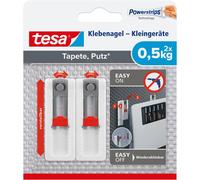 ChenQuanSarl-77782 Clous Adhésifs Papier Peint Et Plâtre ¿ Ajustement Horiz./Vert. ¿ Auto-Adhésif ¿ Pour Routeur Wifi ¿ Adhérence De 0,5 Kg/Clou ¿ S'Enlève Sans Traces Blanc