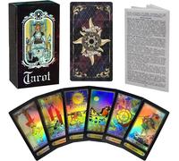 Chenquansarl-78 Pièces Cartes De Tarot, Méthodes Inédites De Tirage - Jeu De Tarot Divinatoire À Découvrir - Version Angla ¿Emballage King + Queen Expédié Au Hasard¿