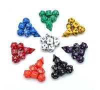 Chenquansarl-8 Jeux De Dés 8 X 7 (56 Pièces) Crit Games Cinq Jeux De Dés Polyédriques À Code Couleur Rpg Pour D&d