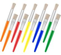 Chenquansarl-8 Pièces Pinceaux Peinture Enfant,Pinceau De Enfants Rond Assortimen Craies Lasure À Set Gouache Aquarelle Kit Huile Exterieur A College Lavable Accessoire,Pour Vernisvernis Brushes Figu