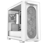 ChenQuanSarl-A23 Plus Tg Argb White Microatx Boîtier Pc (Ventilateurs Argb Préinstallés, Panneau Avant En Maille, Compatible Avec Cartes Mères Avec Ports Cachés, Radiateurs 360 Mm, Cartes Graphiques