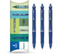 Chenquansarl-Acroball Lot De 3 Stylos À Bille Rétractables ¿ Gamme Begreen 79 % Recyclé ¿ Pointe Moyenne De 1 Mm ¿ Idéal Pour Écrire, École, Maison, Révision, Bureau (Bleu)