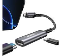 ChenQuanSarl-Adaptateur De Chargeur Usb C Vers Hdmi Avec Pd, 2 En 1 Type C Vers Hdmi 4K @ 30 Hz/100 W, Compatible Avec Iphone 16 Pro/16 Pro /16/16 Plus/15 Pro , Samsung S24/S23, Macbook, Dell, Steam