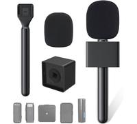 ChenQuanSarl-Adaptateur De Microphone Pour Interview, Poignée D'Interview Légère Avec Mousse Pare-Br , Pour Rode Wireless Go I/Ii, Rode Wireless Me/Pro, Support De Poignée De Microphone