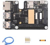 ChenQuanSarl-Adaptateur Pcie Vers Minipcie / Rj45 Gigabit Ethernet/Usb 3.2 Gen1 Port Hat Pour Raspberry Pi 5 Pr En Charge De L'Interface Minipcie 4G Module Réseau Haute Vitesse Pour Raspberry Pi 5 Ha
