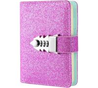 Chenquansarl-Agenda À Sequins Verrouillable, Journal Intime Avec Code, Bloc-Notes Carnet De Note Peut Être Rempli, Taille 185 X 135mm
