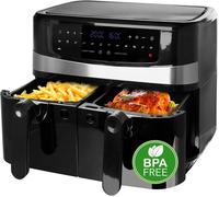 ChenQuanSarl-Airfryer Af-126672.4 Friteuse Numérique À Air Chaud Double Avec Air Chaud Sans Huile Supplémentaire, Volume 2 X 5,0 L, 12 Programmes Sans Bpa, Fonction Smart Finish (Les Deux Sont Prêts