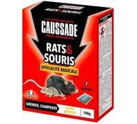 ChenQuanSarl-Anti Rats & Souris - Efficacité Radicale - Lieux Secs - 7 Sachets Céréales - Prêt À L'Emploi - Une Ingestion Suffit - 140G Carscdf140
