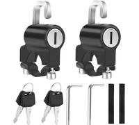 Chenquansarl-Antivol Casque Moto, 2 Pièces Serrure De Casque De Moto Serrure Universelle De Casque De Moto Avec Clés Pour 22mm-25mm Guidon De Moto Vélo Ou Scooter