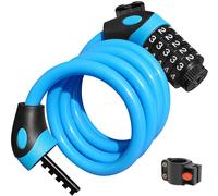 Chenquansarl-Antivol Pour Vélo, Code À 5 Chiffres, 1,2 M/4 Ft Antivol Avec Support De Montage Pour Vélo De Montagne Scooter
