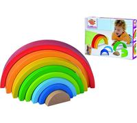 ChenQuanSarl-Arc-En-Ciel, Jouets De Tri Et Empilables Aux Couleurs Vives, 8 Pièces, 17,5 Cm De Long, En Bois De Bouleau, À Partir De 1 An