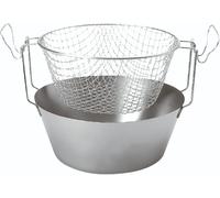 ChenQuanSarl-Art23220 ¿ Friteuse Inox Traditionnelle Dite Friteuse Du Nord Fond Thermique Et Panier Acier Étamé - Ø 20Cm, 2L